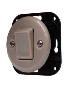 CERAMICZNY WŁĄCZNIK PODTYNKOWY KRZYŻOWY PASTELOWY OLIWKA...