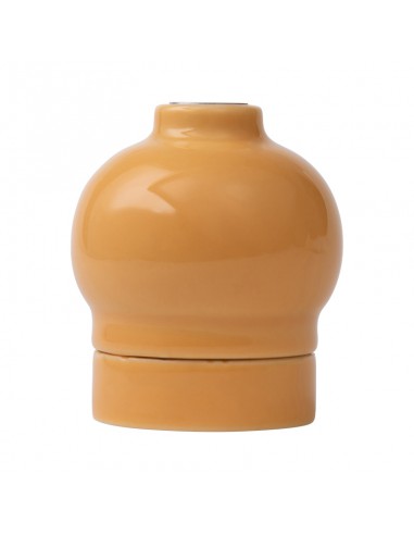 Keramická objímka žiarovky E27 XD06W žltá