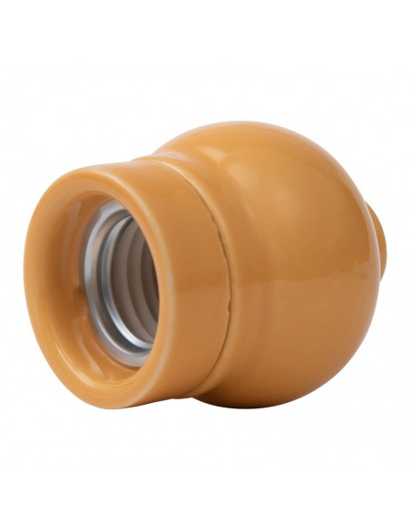 Keramická objímka žiarovky E27 XD06W žltá