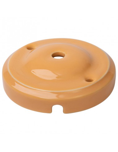 Ceramic Round Ceiling Rose 100mm Apple Yellow