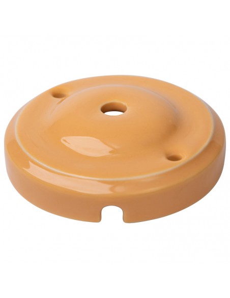 Ceramic Round Ceiling Rose 100mm Apple Yellow