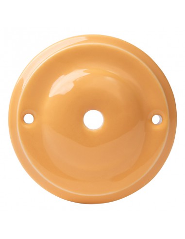 Ceramic Round Ceiling Rose 100mm Apple Yellow