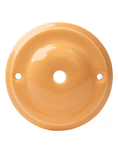 Ceramic Round Ceiling Rose 100mm Apple Yellow