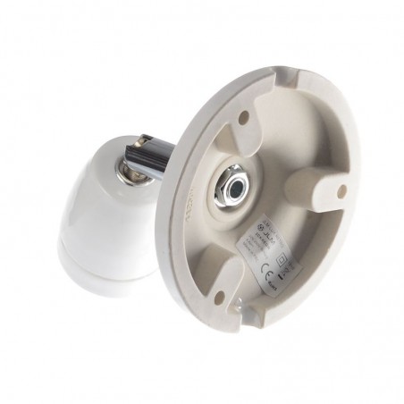 CERAMIC ADJUSTABLE WALL AND CEILING WALL LAMP WHITE CKREGW