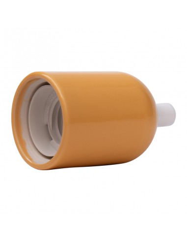 Douille en céramique E27 jaune