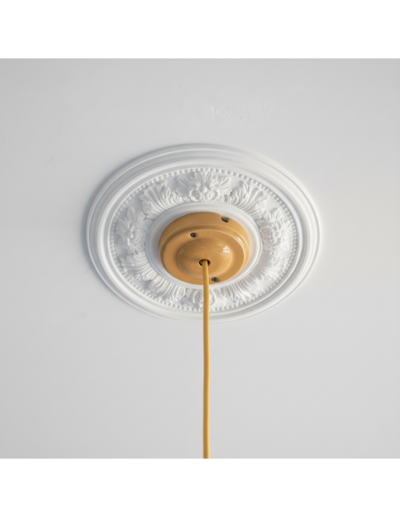 Ceramic Round Ceiling Rose 100mm Apple Yellow
