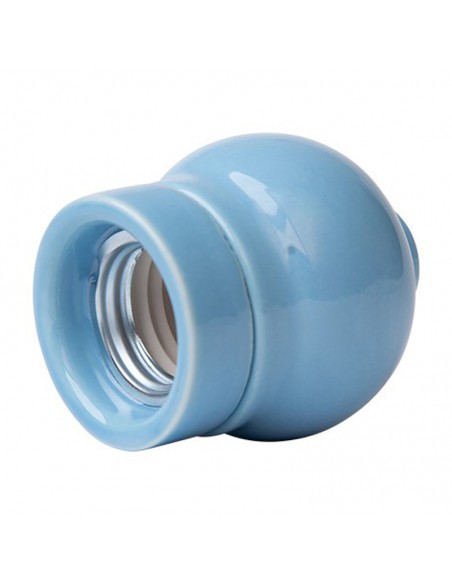 CERAMICZNA OPRAWKA ŻARÓWKI E27 XD06W PASTELOWA LAZUROWA