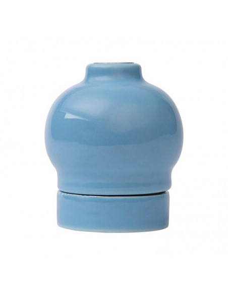 CERAMICZNA OPRAWKA ŻARÓWKI E27 XD06W PASTELOWA LAZUROWA