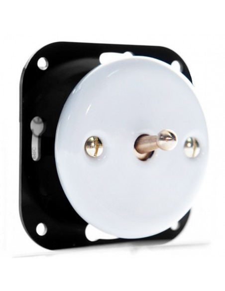 KERAMICKÉ ZVONČEKOVÉ TLAČIDLO PODOMIETKOVÉ PÁKOVÉ BIELE