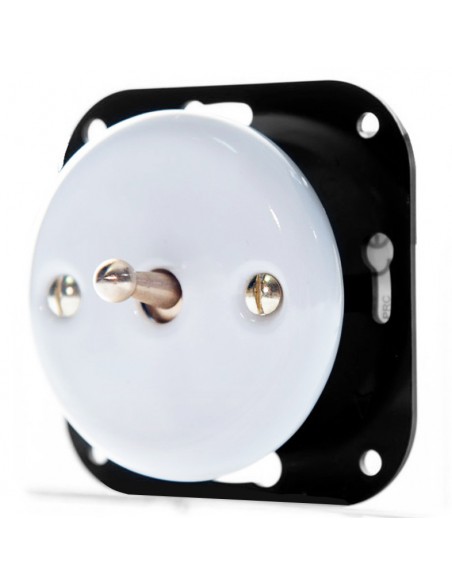 KERAMICKÉ ZVONČEKOVÉ TLAČIDLO PODOMIETKOVÉ PÁKOVÉ BIELE