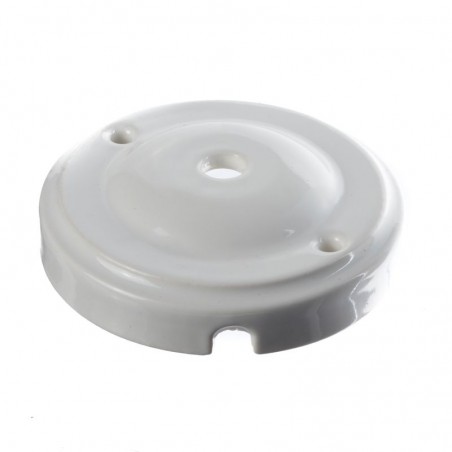 KERAMICKÁ PODHÁNKA OKRÚHLA 100mm JABLKO BIELA