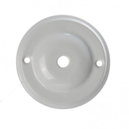 KERAMICKÁ PODHÁNKA OKRÚHLA 100mm JABLKO BIELA