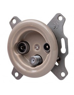 CERAMICZNE GNIAZDO RTV SAT PODTYNKOWE PASTELOWE OLIWKA...