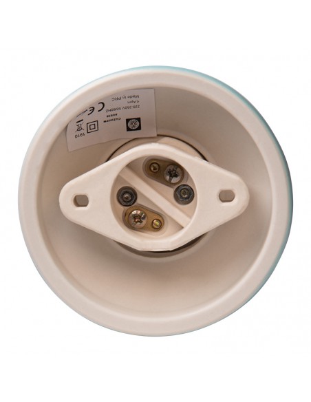 CERAMICZNY UCHWYT ŻARÓWKI E27 3,5" HIGH FREQUENCY PROSTY PASTELOWY MIĘTOWY
