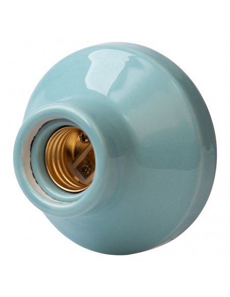 CERAMICZNY UCHWYT ŻARÓWKI E27 3,5" HIGH FREQUENCY PROSTY PASTELOWY MIĘTOWY