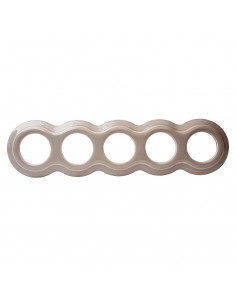 CERAMICZNA RAMKA PIĘCIOKROTNA BAŁWANEK PASELOWA OLIWKOWA 2