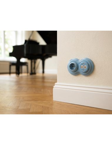 Cadre Céramique Double Bonhomme de Neige Pastel...