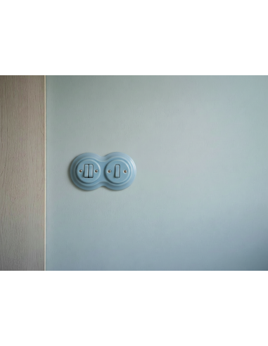 Cadre Céramique Double Bonhomme de Neige Pastel...