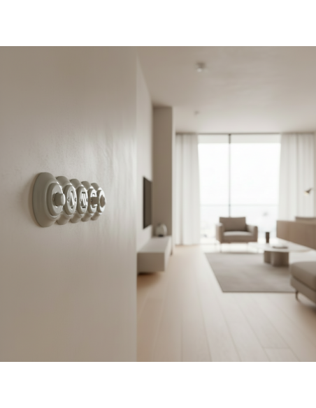 CERAMICZNA RAMKA PIĘCIOKROTNA BAŁWANEK BIAŁA