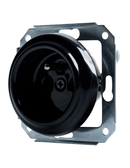 CERAMIC SOCKET FLUSH-MOUNTED WITHOUT FRAME BLACK CGPTBB