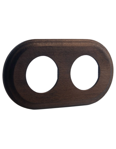 DOUBLE WOODEN FRAME DARK FLUSH-MOUNTED 2WOODF02D