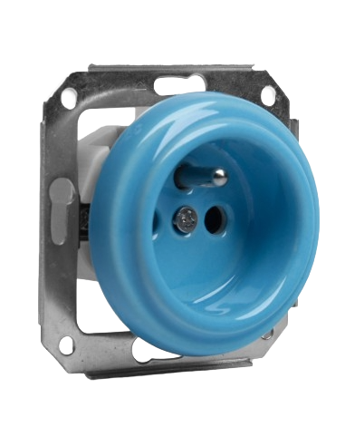 CERAMIC SOCKET FLUSH-MOUNTED WITHOUT FRAME