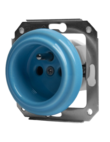 CERAMIC SOCKET FLUSH-MOUNTED WITHOUT FRAME