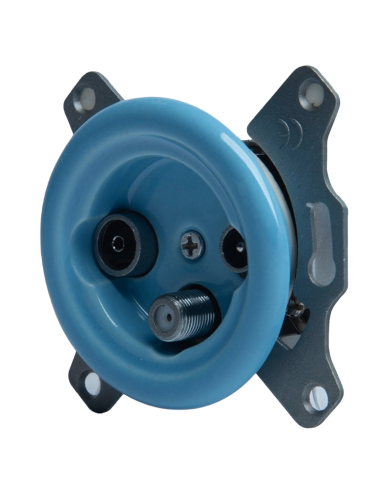 CERAMIC SAT TV SOCKET, FLUSH-MOUNTED, WHITE