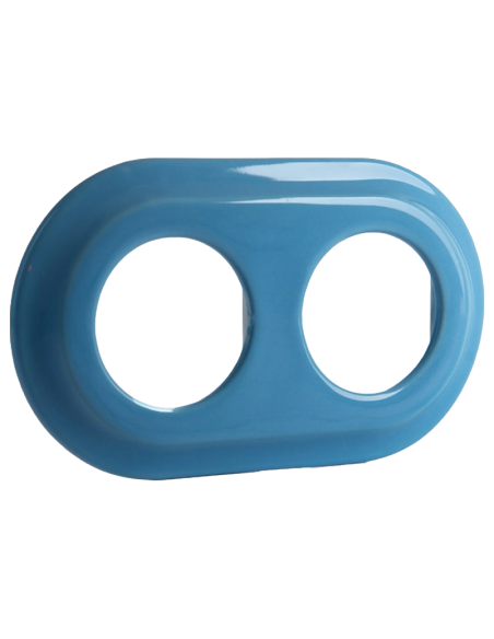 KERAMICKÝ RÁMIK DVOJITÝ RETRO POD OMIETKU AZÚROVÝ PASTEL