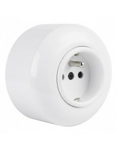 LOFT GNIAZDO 230V Z BOLCEM BIAŁE NATYNKOWE JEDNOKROTNE JLM 2