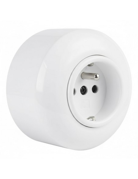 LOFT GNIAZDO 230V Z BOLCEM BIAŁE NATYNKOWE JEDNOKROTNE JLM