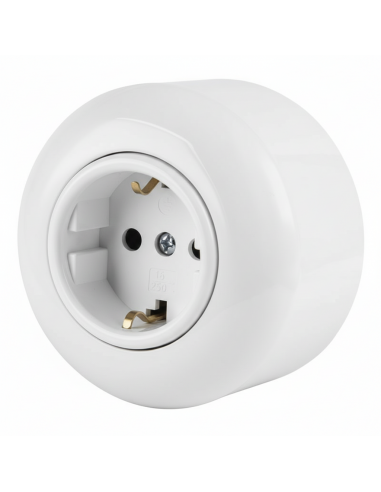 LOFT PRISE 230V SCHUKO BLANCHE EN APPLIQUE...