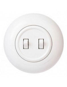 LOFT WŁĄCZNIK PODWÓJNY SCHODOWY BIAŁY NATYNKOWY... 2