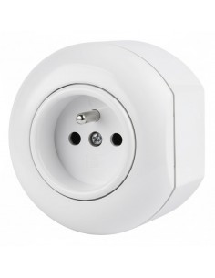 LOFT GNIAZDO 230V Z BOLCEM BIAŁE NATYNKOWE KOŃCOWE JLM