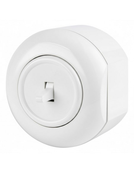 LOFT INTERRUPTEUR VA-ET-VIENT SIMPLE BLANC EN APPLIQUE CENTRAL JLM