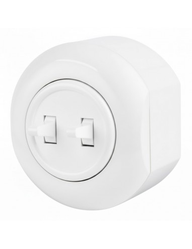LOFT INTERRUPTOR CONMUTADO DOBLE BLANCO DE...