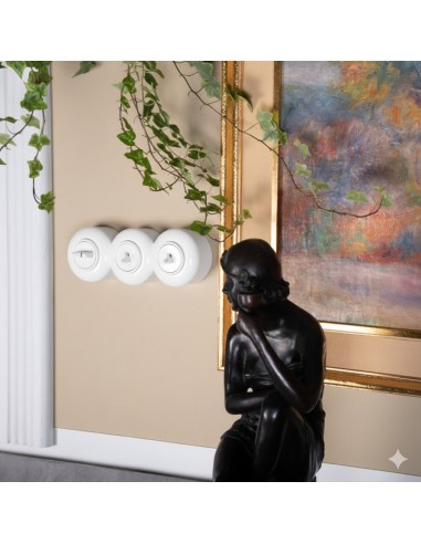 LOFT JEDNOPOLNÝ SPÍNAČ BÍLÝ NÁSTĚNNÝ STŘEDOVÝ JLM