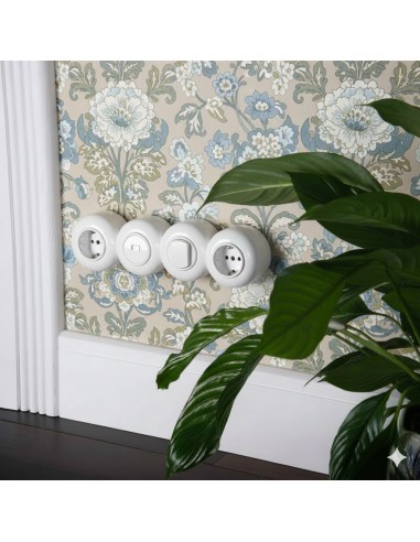 LOFT PRISE 230V SCHUKO BLANCHE EN APPLIQUE...