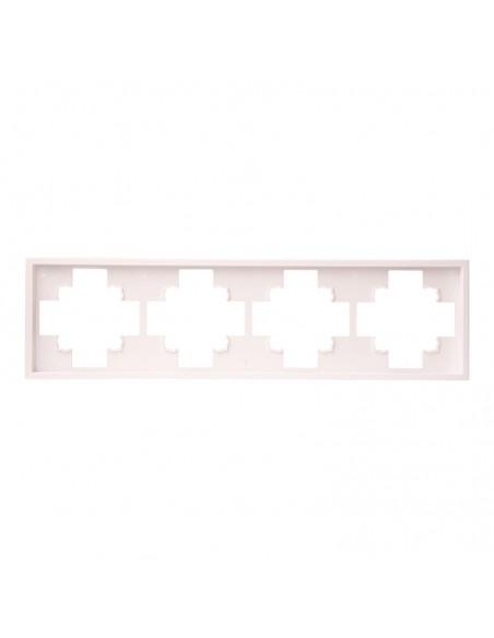RAMKA CZTEROKROTNA PODTYNKOWA BIAŁA JLM