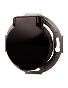 LOFT GNIAZDO 230V Z KLAPKĄ CZARNE JLM