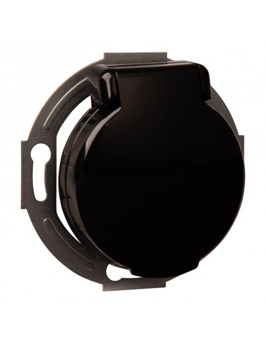 LOFT GNIAZDO 230V Z KLAPKĄ CZARNE JLM