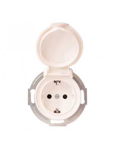 LOFT GNIAZDO 230V SCHUKO Z KLAPKĄ BIAŁE JLM BEZ...
