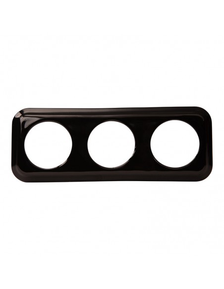 CERAMIC FRAME THREE TIMES FLUSH-MOUNTED RECTANGLE BLACK