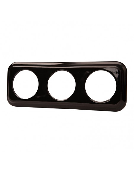 CERAMIC FRAME THREE TIMES FLUSH-MOUNTED RECTANGLE BLACK