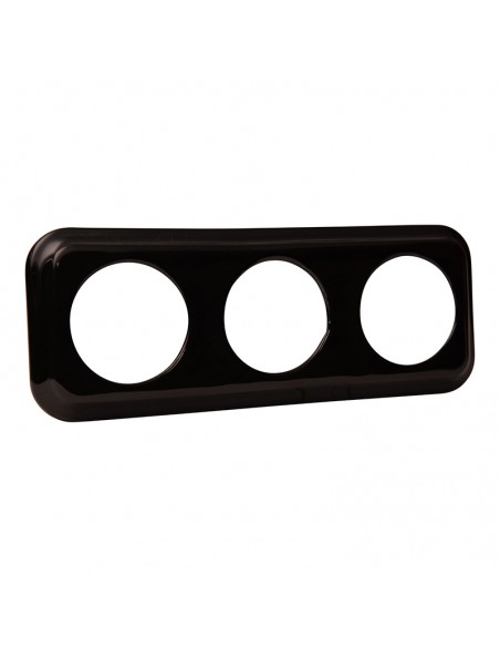 CERAMIC FRAME THREE TIMES FLUSH-MOUNTED RECTANGLE BLACK