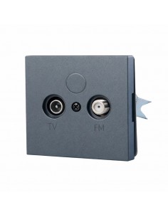 GNIAZDO PODTYNKOWE TV+SAT GRAFIT BEZ RAMKI JLM