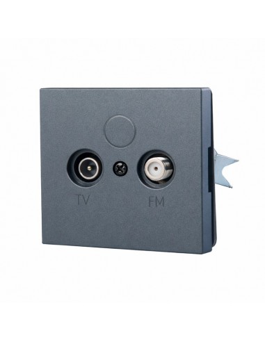 GNIAZDO PODTYNKOWE TV+SAT GRAFIT BEZ RAMKI JLM