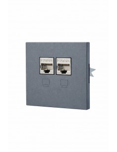 GNIAZDO PODTYNKOWE 2xRJ45 GRAFIT BEZ RAMKI JLM