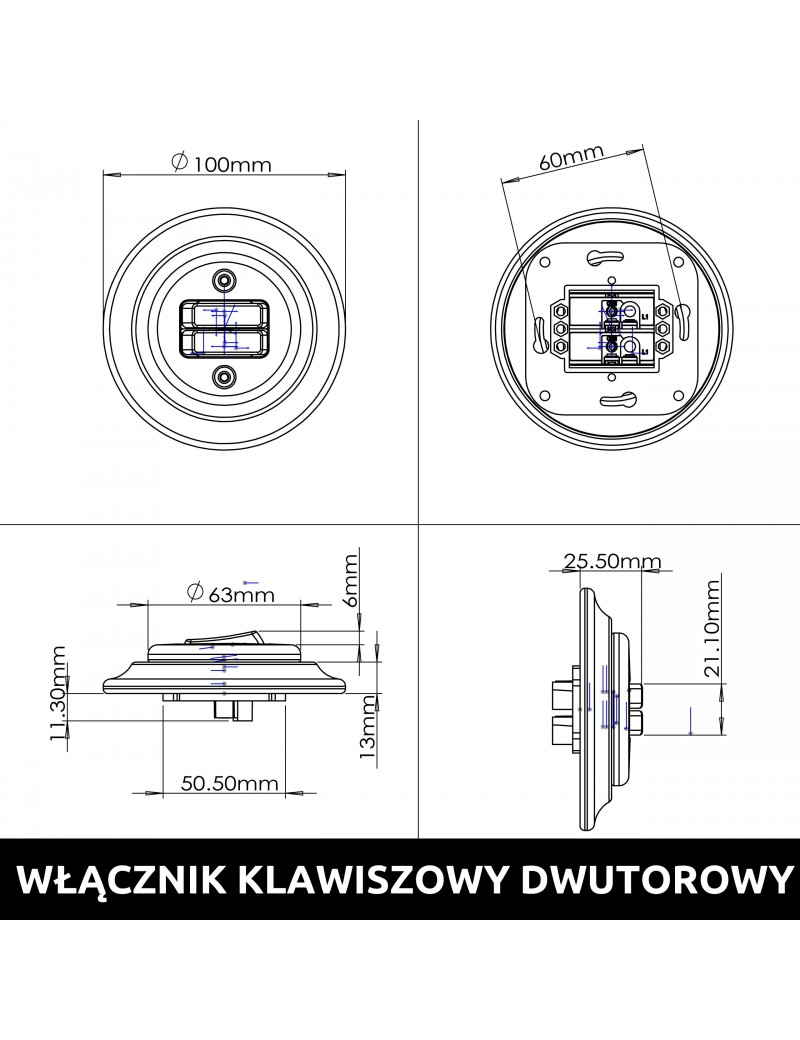RETRO LOFT CERAMIC SWITCH CONTROLING BLINDS