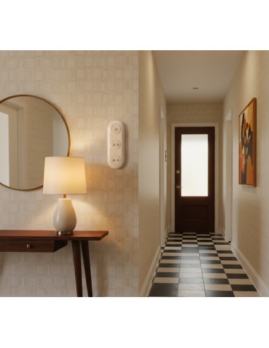 LOFT GNIAZDO 230V Z KLAPKĄ BIAŁE JLM